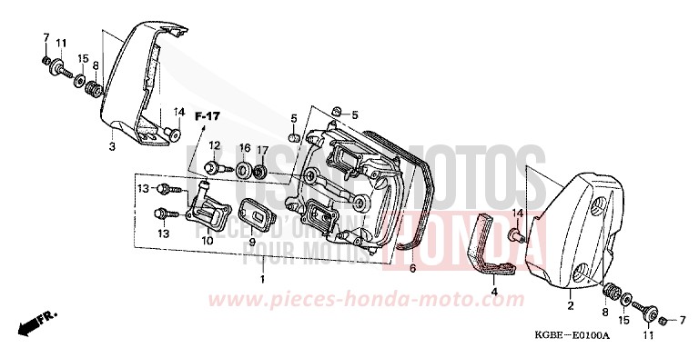 COUVERCLE DE CULASSE AVANT von Shadow VT125C NOIR (NH1) von 2004